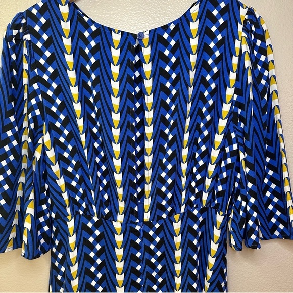 NWT Anthropologie The Odell’s Bell Sleeve Open Back Dress Kigali - Picture 6 of 12